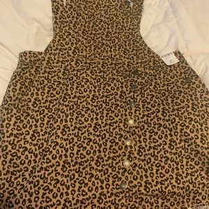 Cheetah Print Overall Skirt